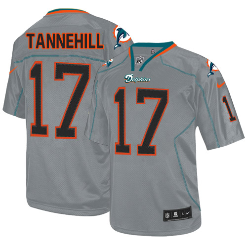 Men's Elite Ryan Tannehill Nike Jersey Lights Out Grey - #17 NFL Miami Dolphins